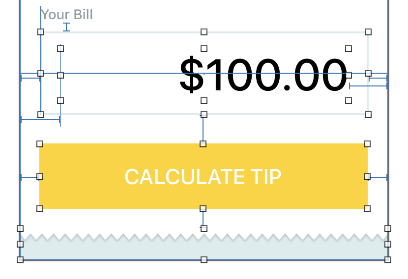 Blue Auto Layout Constraints