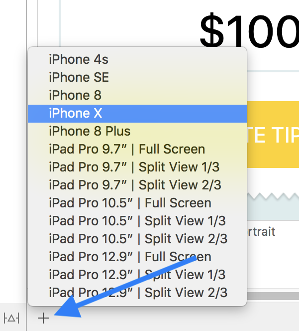 Preview Auto Layout on new screen sizes with Xcode